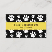 前足のパターン，犬のトリマー,ドッグウォーカー，ペットショップ 名刺 (正面)