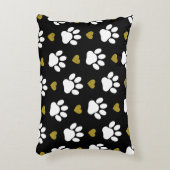 前足のパターン，犬の前足，白い前足，金ゴールドハート アクセントクッション (正面(垂直))