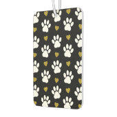 前足のパターン,犬の前足,白い前足,金ゴールドハート カーエアーフレッシュナー (左)