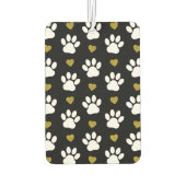 前足のパターン,犬の前足,白い前足,金ゴールドハート カーエアーフレッシュナー (裏面)