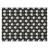 前足のパターン,犬の前足,白い前足,金ゴールドハート テーブルクロス (正面(横))