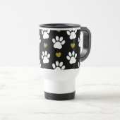 前足のパターン,犬の前足,白い前足,金ゴールドハート トラベルマグ (正面右)
