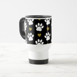 前足のパターン,犬の前足,白い前足,金ゴールドハート トラベルマグ