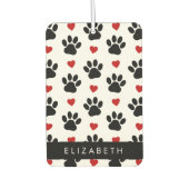 前足のパターン,黒い前足,赤いハート,名前 カーエアーフレッシュナー (正面)