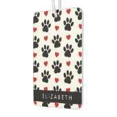 前足のパターン,黒い前足,赤いハート,名前 カーエアーフレッシュナー (左)