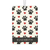 前足のパターン,黒い前足,赤いハート,名前 カーエアーフレッシュナー (裏面)