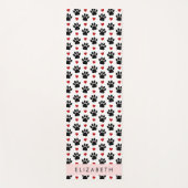 前足のパターン，黒い前足，赤いハート，名前 ヨガマット (正面)