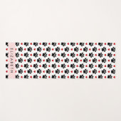 前足のパターン，黒い前足，赤いハート，名前 ヨガマット (正面(横))