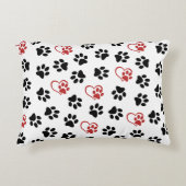 前足のパターン，黒い前足，赤い前足，ハート アクセントクッション (正面)