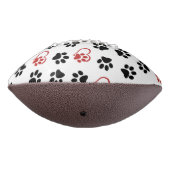 前足のパターン，黒い前足，赤い前足，ハート アメリカンフットボール (回転270)