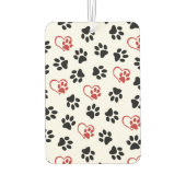 前足のパターン，黒い前足，赤い前足，ハート カーエアーフレッシュナー (裏面)