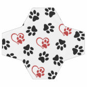 前足のパターン，黒い前足，赤い前足，ハート サッカーボール (フラット)