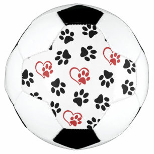 前足のパターン，黒い前足，赤い前足，ハート サッカーボール