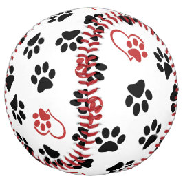 前足のパターン,黒い前足,赤い前足,ハート ソフトボール