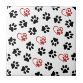 前足のパターン,黒い前足,赤い前足,ハート タイル (正面)