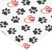 前足のパターン，黒い前足，赤い前足，ハート テーブルクロス (アングル)