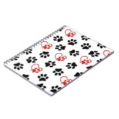 前足のパターン,黒い前足,赤い前足,ハート ノートブック (左側)