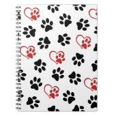 前足のパターン,黒い前足,赤い前足,ハート ノートブック (正面)