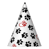 前足のパターン，黒い前足，赤い前足，ハート パーティーハット (左)