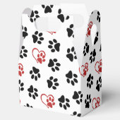 前足のパターン，黒い前足，赤い前足，ハート フェイバーボックス (オープン)