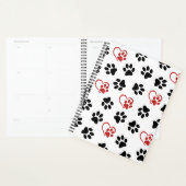 前足のパターン，黒い前足，赤い前足，ハート プランナー手帳 (ディスプレー)