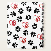 前足のパターン，黒い前足，赤い前足，ハート プランナー手帳 (裏面)