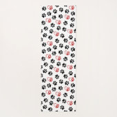 前足のパターン，黒い前足，赤い前足，ハート ヨガマット (裏面)