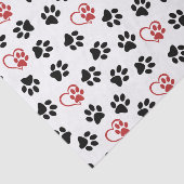 前足のパターン，黒い前足，赤い前足，ハート 薄葉紙 (詳細)