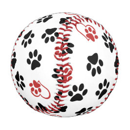 前足のパターン,黒い前足,赤い前足,ハート 野球ボール