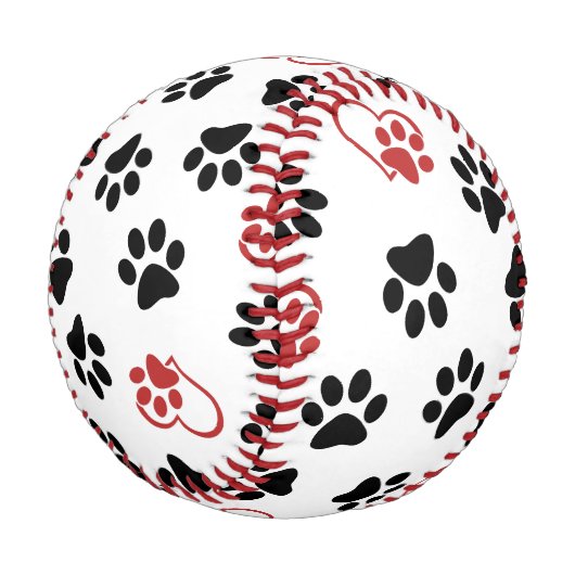 前足のパターン，黒い前足，赤い前足，ハート 野球ボール (アングル)