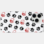前足のパターン,黒い前足,赤い前足,ハート Case-Mate iPhoneケース (裏面 (横))
