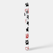 前足のパターン，黒い前足，赤い前足，ハート iPhoneケース (左側面)