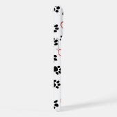 前足のパターン，黒い前足，赤い前足，ハート iPhoneケース (右側面)