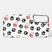 前足のパターン，黒い前足，赤い前足，ハート SAMSUNG GALAXYケース (裏面横)