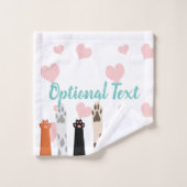 前足の力 バスタオルセット (ウォッシュタオル)