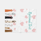 前足の力 フリースブランケット (正面(横))