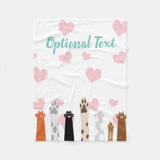 前足の力 フリースブランケット (正面)