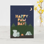 前足の父の日用カード カード (黄色い花)