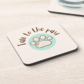 前足の猫と話図解入りの、写真付きのミニマルす コースター (左側)