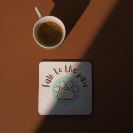 前足の猫と話図解入りの、写真付きのミニマルす コースター