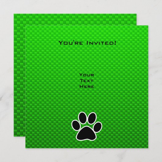 前足の緑 招待状 (正面/裏面)