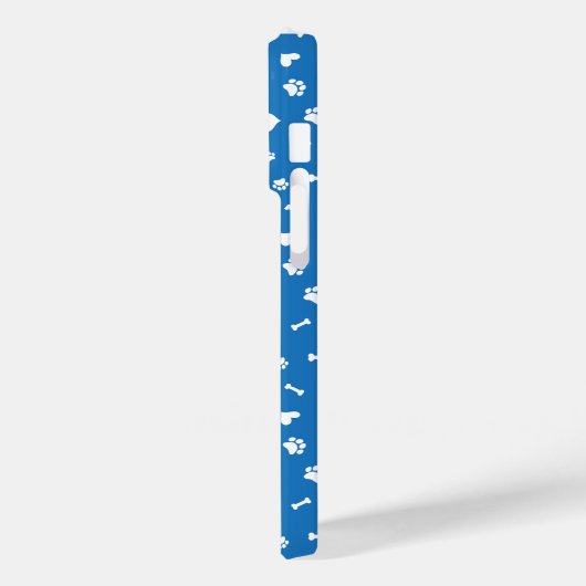 前足の骨とハースパターンを持つ犬の恋人 Case-Mate iPhoneケース (裏面 / 左)