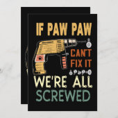 前足もしは修正できない我々は皆ねじ込み…父 招待状 (正面/裏面)