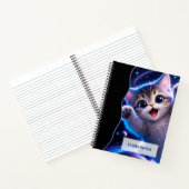 前足を上げた宇宙の子猫 - 宇宙の楽しさ ノートブック (内部)