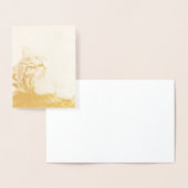 前足を伸ばした可愛い子猫 箔カード (ディスプレー)