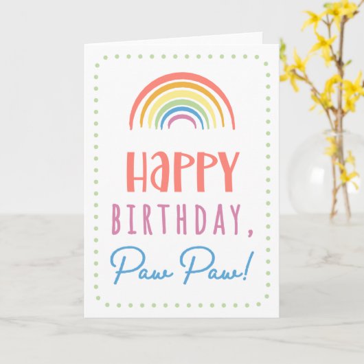 前足用誕生日カード カード (黄色い花)