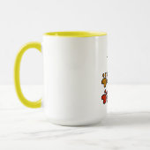 「前足絵画で二枚舌のマグカップ。 マグカップ (左)