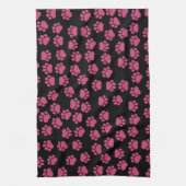 前足、ピンクの前足、犬の前足、動物の前足のパターン キッチンタオル (縦)