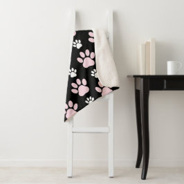 前足、ピンクの前足、犬の前足、動物の前足のパターン シェルパブランケット