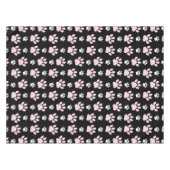 前足、ピンクの前足、犬の前足、動物の前足のパターン テーブルクロス (正面(横))